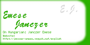 emese janczer business card